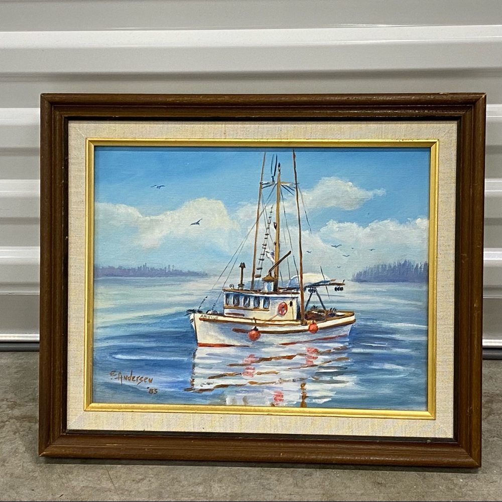 Charming Fishing boat Seascape “The Arielle Troller at La Push” by Anderson